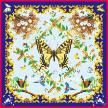 Impresión de seda digital de la bufanda de la última mariposa de la manera